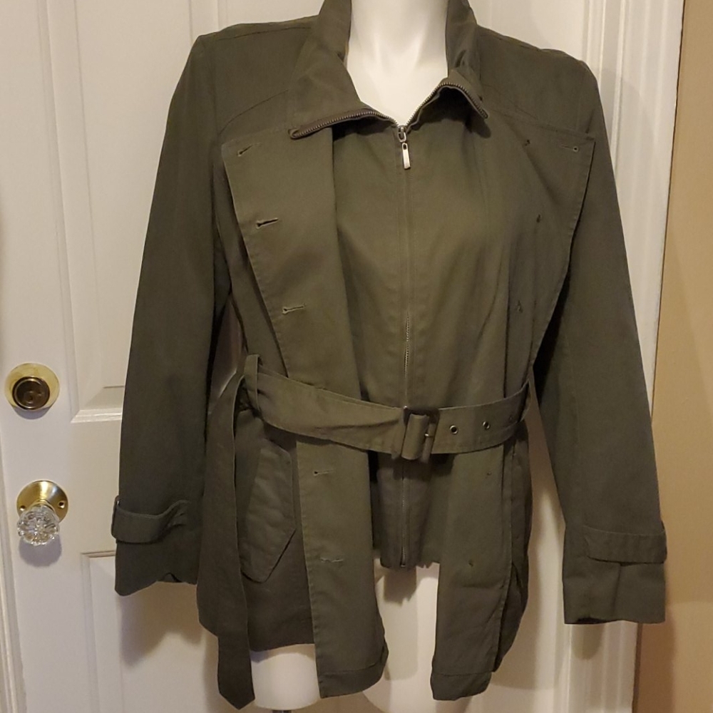 Kenneth Cole Green Coat Size XL - Picture 7 of 12